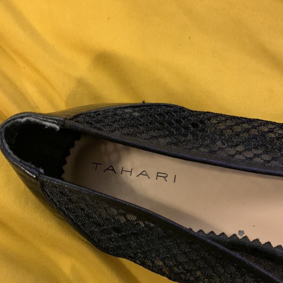 Tahari Black Leather Sole Ballet Flats - Picture 3 of 5